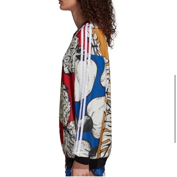 adidas x Farm Pineapple Print Boyfriend Pullover Sweatshirt - Picture 3 of 12